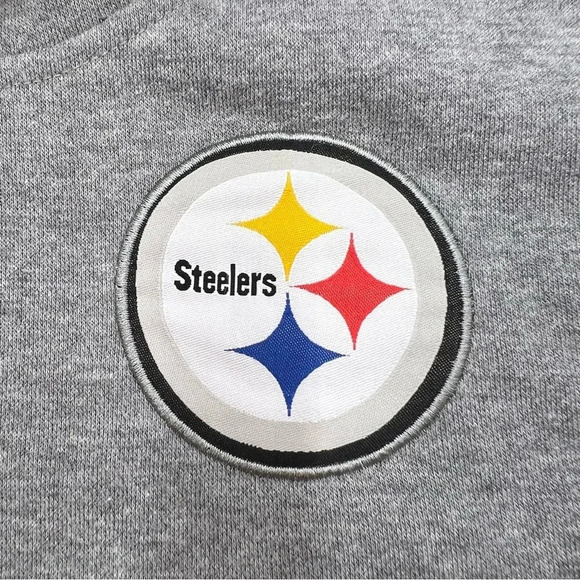 Pittsburgh Steelers Hoodie Men’s L Black Gray 2-tone  NFL Pullover‎ Sweatshirt - Picture 4 of 7
